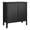 Black Veneer, variant on Evelyn&Zoe Manchester 32" Rectangular Solid Wood Accent Cabinet in Light Oak
