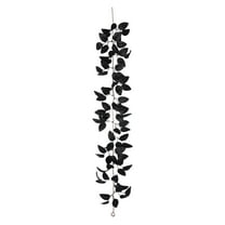 geerera Fall Garland, Black Autumn Vine, 3.3 FT Maple Leaf Sunflower Berry Pumpkin Garland for Mantel Decor, Table Centerpiece, Thanksgiving Party