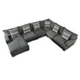 thumbnail image 2 of Furniture of America Contemporary Fabric Kayla Sectional, Gray, 2 of 8