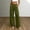 Army Green, variant on FengLS Women's Long Pants Elastic Waistband Pleated Front Pants Straight Wide Leg Trousers Business Casual Length Pants for Spring & Summer