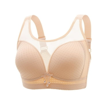 Iyufng Summer Savings Clearance!Bras for Women,Push up Wireless Bra,Women's Solid Color Steel Ring Oversized Gathering Underwear Daily Bra,Womens Bras Plus Size