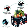 thumbnail image 3 of Snowman Large Capacity Reusable Foldable Oxford Cloth Cube Organizer Tote Bag Toy Basket, 3 of 7