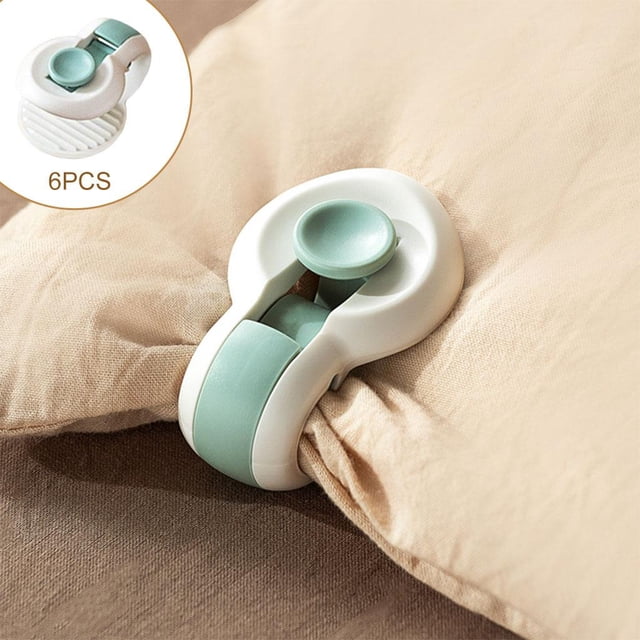 Clip para Funda de Edredón, 6 Uds., para Cambios, Antideslizante, Desmontable, Sin Agujas, Fijador de Sábanas, Soporte , Clip Fijador verde perfecl Clips de edredón de edredón