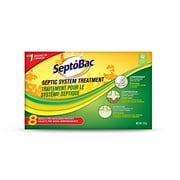 Drain Out SeptoBac Septic Treatment System, Protects Your Septic Tank, Cleaner and Odor Eliminator, 1 Pack, 8 Use