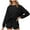 Black, variant on Women 2 Piece Outfits Long Sleeve Round Neck Top with Drawstring Shorts Pant Loungewear Tracksuit Set (Medium, Red)