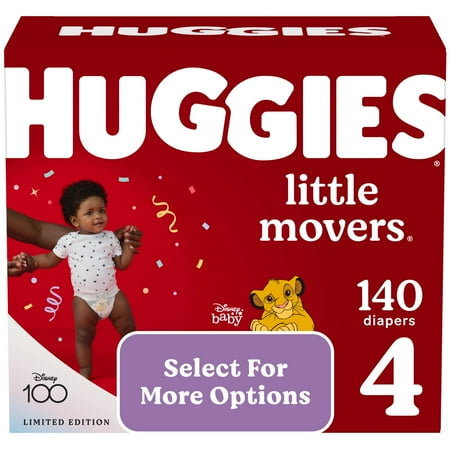 UPC: 0036000534986 | Huggies Little Movers Baby Diapers Size 4 140 Ct (Select for More Options)