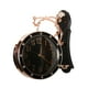 thumbnail image 2 of Reloj de pared de doble cara, diseño antiguo, movimiento silencioso, esfera con visualización de 12 horas. negro, 2 of 9
