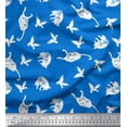 thumbnail image 1 of Soimoi Poly Georgette Fabric Bird & Cat Animal Printed Craft Fabric by The Yard 42 Inch Wide, 1 of 3
