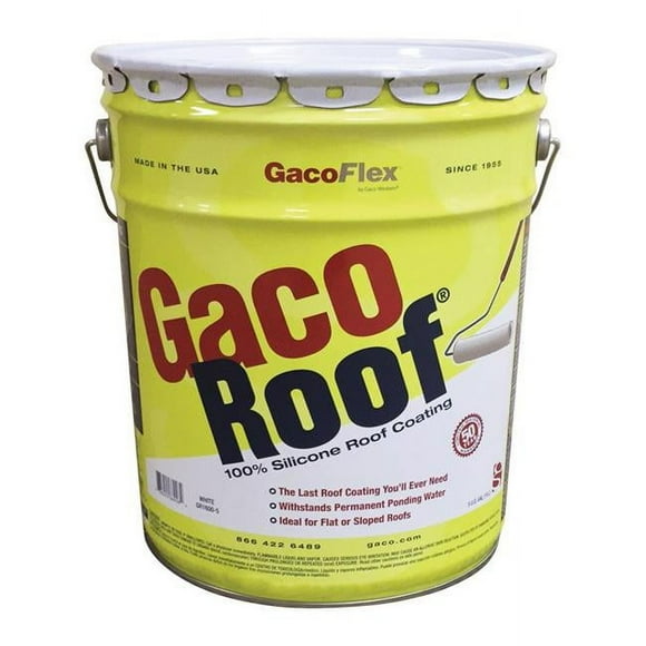 Gaco Western 1765213 Revêtement de Toit en Silicone Blanc, 5 gal