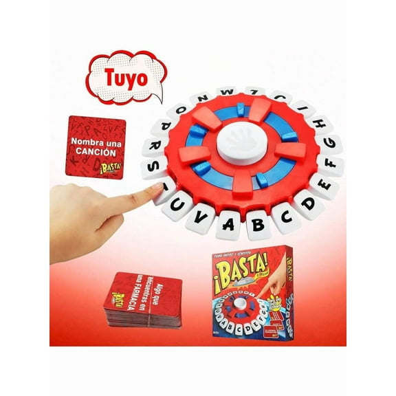 Basta Juego De Mesa Español | Word Game | Fast-Paced Family Board Game | Choose A Category & Race Against The Timer To Be The Last Player | Learning Game Great For All Ages