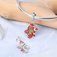 thumbnail image 2 of Jeffery Charms for Women Bracelet Necklace 925 Silver Christmas gingerbread man, cane candy, Snowman flower wreath Pendants,Christmas, 2 of 8