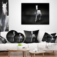 thumbnail image 4 of Designart Isolated Black Horse on Black - Animal Throw Pillow - 12x20, 4 of 5