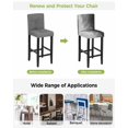 thumbnail image 3 of Black Grey Ombre Bar Stool Covers Set of 2, Coastal Beach Modern Abstract Art Stretch Washable Bar Chair Covers with Backs, Removable Pub Counter Height Chair Cover for Kitchen Dining Room Cafe, 3 of 7