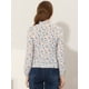 thumbnail image 3 of Blusa floral Casual Allegra K Rosa Claro M, 3 of 5