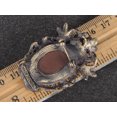 thumbnail image 3 of Antique Golden Tone Peach Faux Pearl Beads Vintage Cameo Lady Brooch Pin, 3 of 5