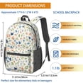 thumbnail image 3 of Pioneer Flower Floral Print Pattern 17" School Backpacks for Teens,Waterproof Oxford Fabric,S-Shape Padded Straps for School,Travel,Hiking,Camping, 3 of 5