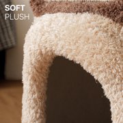 Sopapets 40.2''H Cat Tree Tower Natural Wood Aesthetic Scratching Board&Posts 1 Condo For Large Cats, Brown