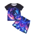 thumbnail image 2 of ATAIKU 3-12Y Kids Boys 2-Piece Pajamas Summer Pjs Toddler Short Sleeve Sleepwear Set Little Boys Astronaut Jammies, 2 of 13