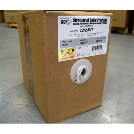 22/2 Stranded Copper Security Alarm Wire UL Listed 1000' White (List Of Best Healthcare Systems In The World)