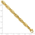 thumbnail image 3 of 14K Yellow Gold Polished Fancy Long Cable Link Mens 8.25In Bracelet (8.25 X 6.5) Made In Turkey gb270-8.25, 3 of 5