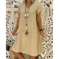 thumbnail image 2 of Robe d'Été Femme Style Féminin T-Shirt en Coton Décontracté Grande Taille, 2 of 6