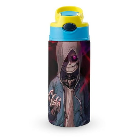

Undertale Game Kid s Insulated Water Bottle With Straw Vacuum Stainless Steel Cup Leak-Proof Toddler Thermoses Children Water Cup