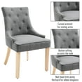 thumbnail image 4 of HomCom Dining Chair, Set of 2, Light Gray, 4 of 9