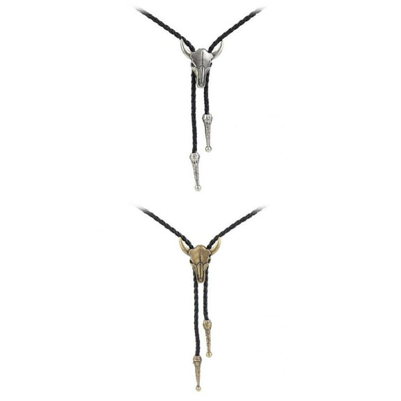 2pc Charm Bolo Bola Tie Western Cowboy Rodeo Necktie Tie