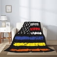 thumbnail image 2 of Sikiie American Flag Print Cozy Flannel Fleece Throw Blanket: Lightweight & Thick for All Seasons - Perfect for Women, Men, & Kids-50"x40", 2 of 6