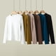 thumbnail image 4 of HongQid Women Long Sleeve Thermal Shirt Fleece Lined Undershirt Soft Base Layer Tops for Women Cold Weather, 4 of 4