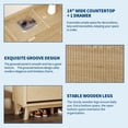 thumbnail image 6 of Modern Fluted Shoe Cabinet for Entryway, 48" Tall Narrow Wooden Shoe Rack Organizer with Storage Drawer, 2 Flip Drawers & Adjustable Shelves for Apartment Living Room, 6 of 8