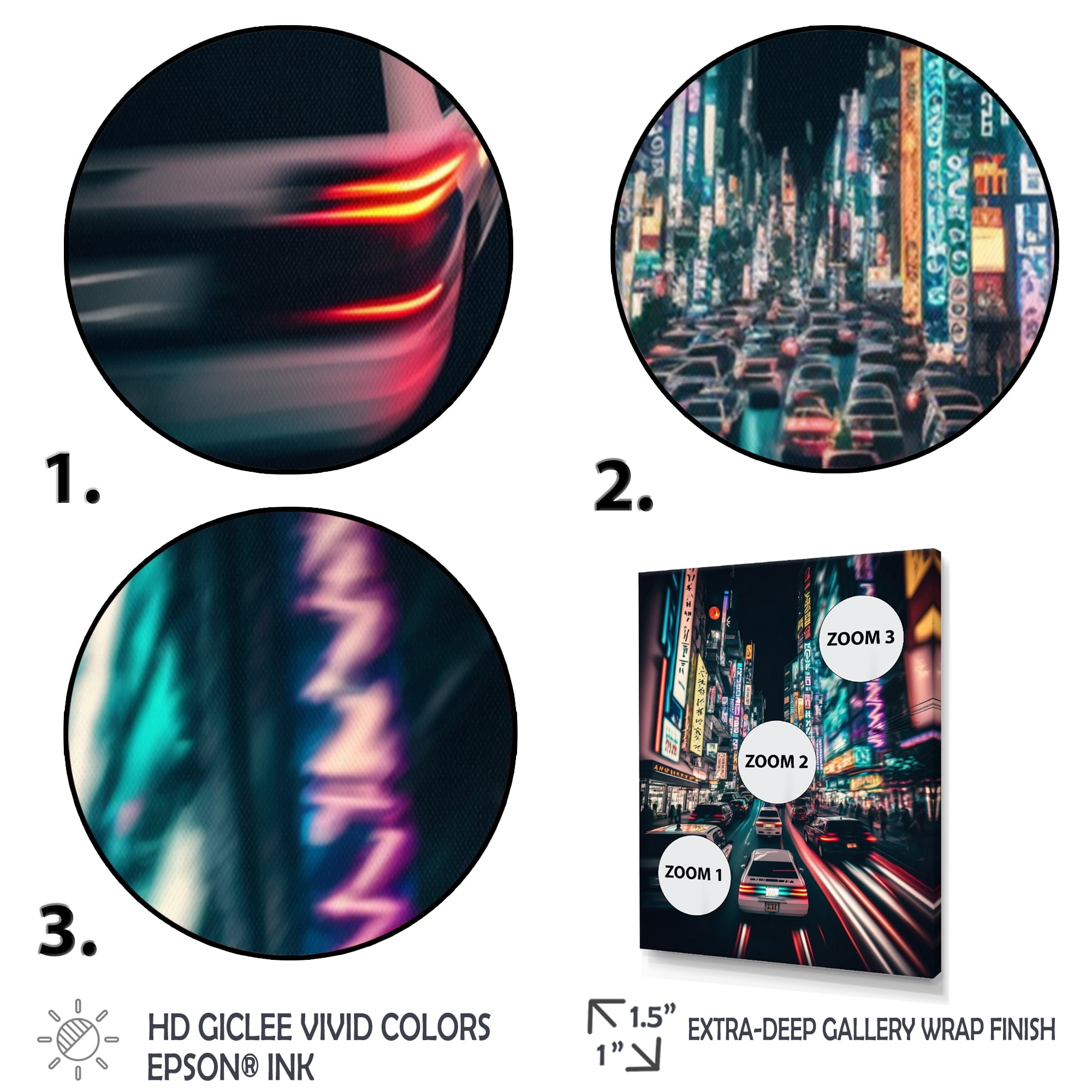 Designart Futuristic Tokyo Neon Canvas Wall Art
