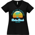 thumbnail image 3 of Inktastic Summer Enjoy the Sunshine Venice Beach California in Blue Women's Plus Size V-Neck T-Shirt, 3 of 5