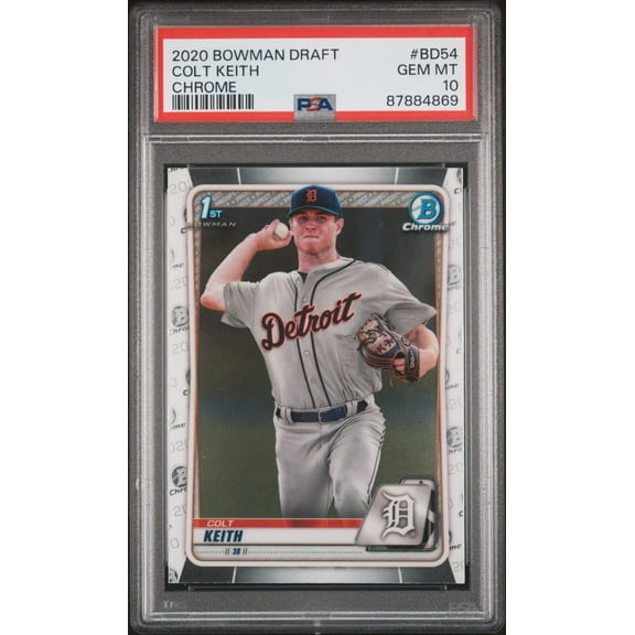 Graded 2020 Topps Bowman Draft Colt Keith #BD54 Chrome Rookie RC Baseball Card PSA 10 Gem Mint