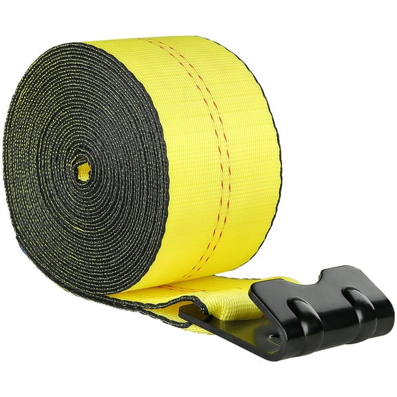 VEVOR Truck Straps Winch Straps 4"x40' with Flat Hook for Towing 10 Pack Yellow