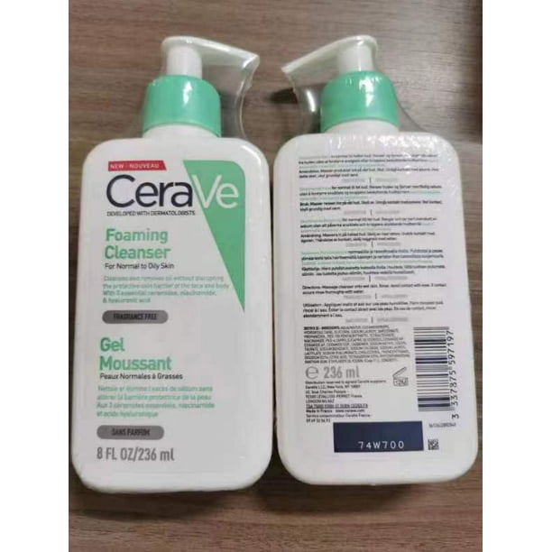 Cerave Ácido salicílico Aminoácido Loción corporal sin espuma Limpiador de leche hidratante Limpiador facial Versión de EE. UU.