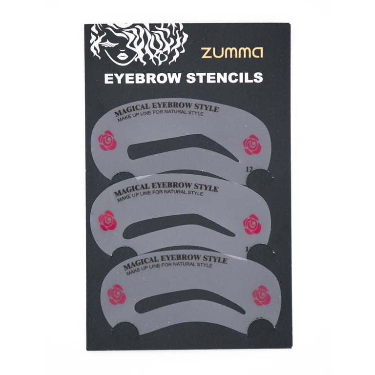 Zumma Makeup Bag, Faux Crocodile Leather, Magenta, with Bonus Brow