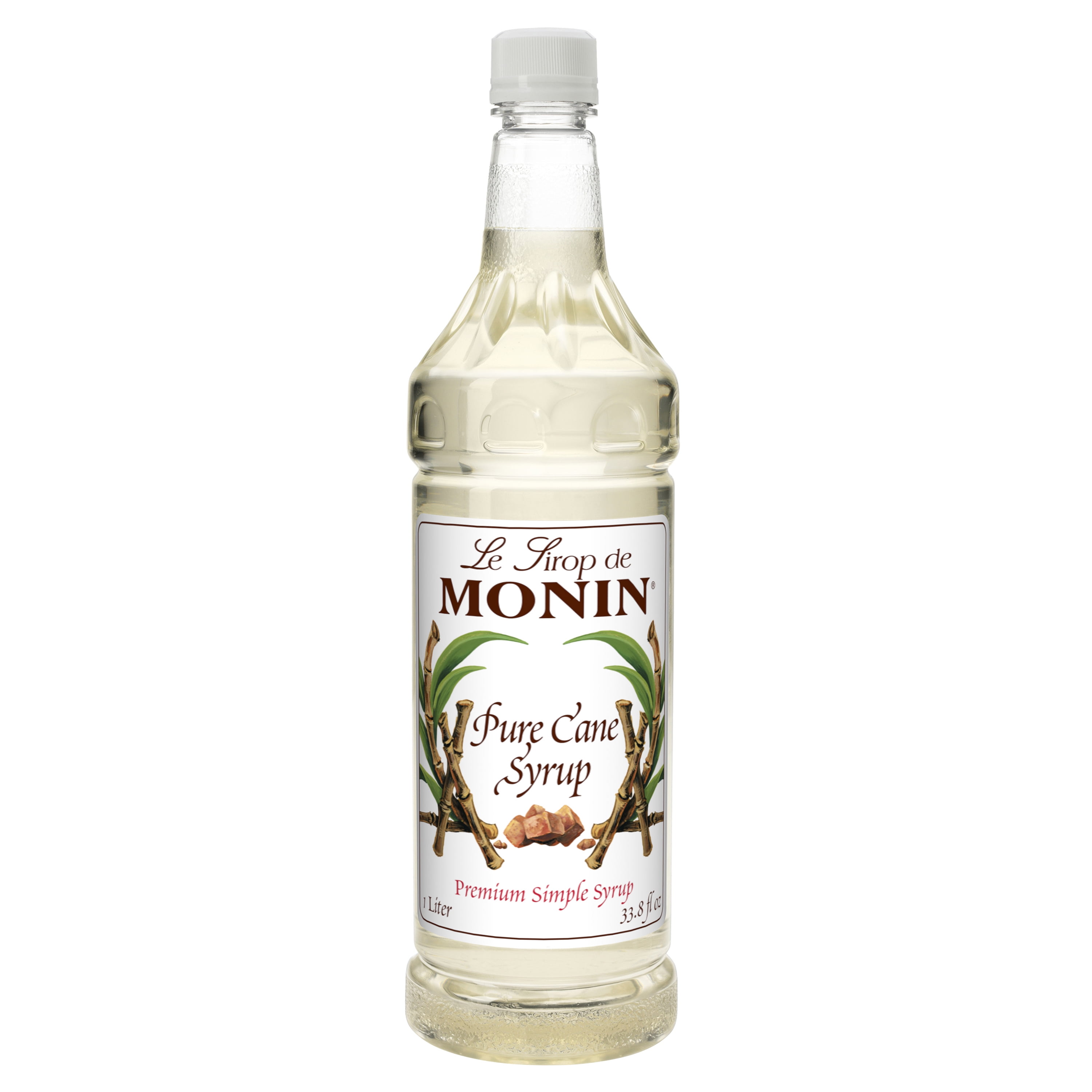 Monin, Pure Cane Syrup, 1 Liter (4 Count)