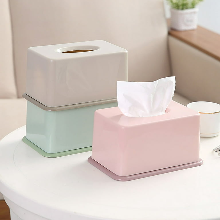mDesign Plastic Toilet Paper 3-Roll Storage Organizer with Cover - Light  Pink