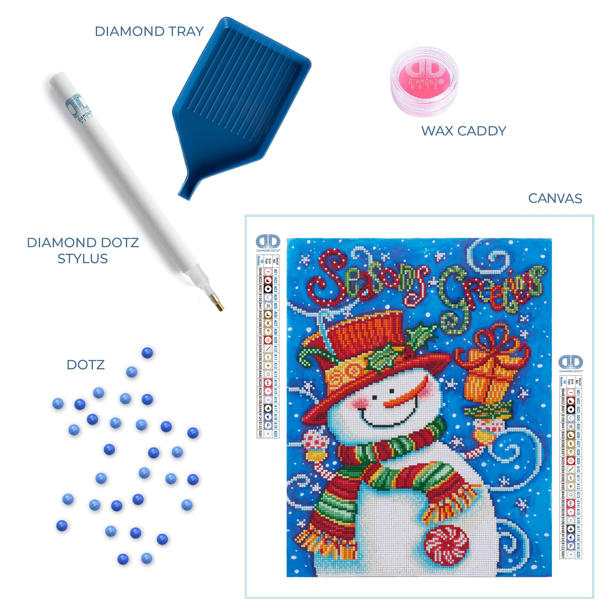 Diamond Dotz at Home Seasons Greetings Diamond Painting Kits for Adults - Diamond Art Kits a Relaxing Creative Craft Kit with Dotz Gems 13.8x17.7