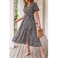 thumbnail image 4 of Vestido Maxi Floral con Escote en V y Cinturón PRETTYGARDEN para Mujer XL, 4 of 7