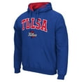 thumbnail image 2 of Men's Colosseum  Royal Tulsa Golden Hurricane Arch & Logo Pullover Hoodie, 2 of 3