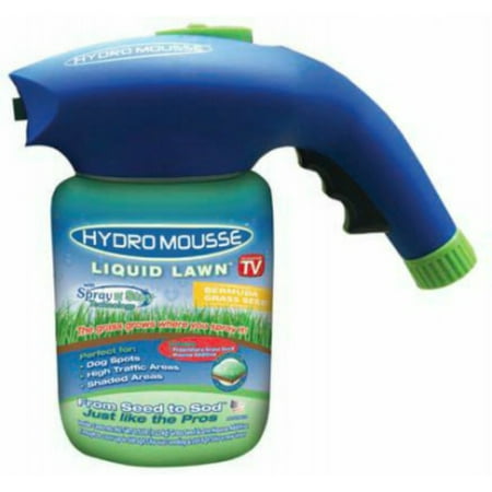 Hydro Mousse 17000-6 Liquid Lawn Bermuda Grass Seed, Spray-n-Stay, As Seen On