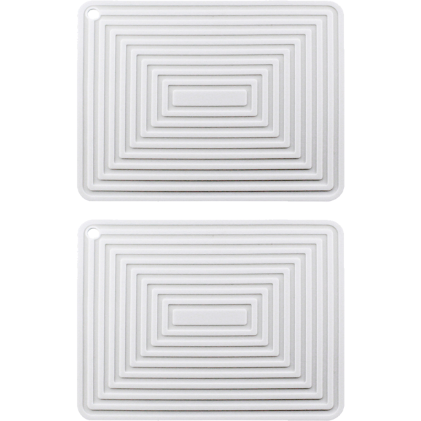 2 soportes de silicona para macetas, almohadilla aislante gruesa cuadrada, color blanco MFZFUKR CPB-DE-LYY1747-1