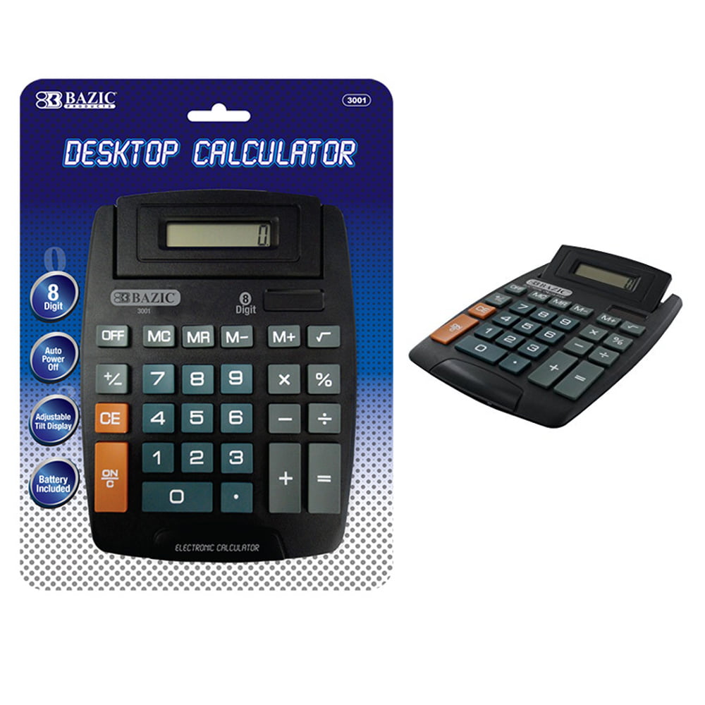 BESTWYA Big Size Handheld Desk Calculator with 12 Digit Large LCD Display Big Sensitive Button Black, Pack of 2 Calculator 