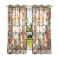 thumbnail image 6 of Yayeee Window Curtains Set of 2 for Living Room Light Filtering 63"x52", Rustic Floral, 6 of 7