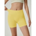 thumbnail image 3 of Chiclily Womens High Waisted Quick-Dry Shorts with 4-Way Stretch Technology for Daily & Sports Activities, Yellow L, 3 of 6