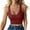 Red, variant on Women's Racerback Sports Bras, Slim Fit Workout Crop Tank Top, Seamless Sports Bra for Women Red L