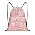 thumbnail image 1 of Xecao Girl Rabbit Pattern Sports Drawstring Backpack - String Swim Gym Bag with Wet Proof Pocket for Women&Men-Small, 1 of 6