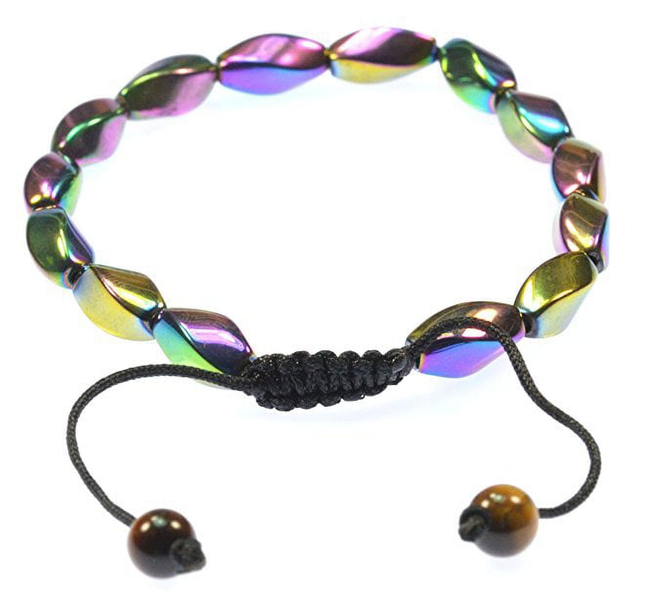 Purple Whale Rainbow Hematite Twisted Beaded Bracelet for Women, Men,  Macrame Style Adjustable Bracelet, Good Luck, Protection, Handmade Jewelry  Gift, Multi-color - Walmart.com